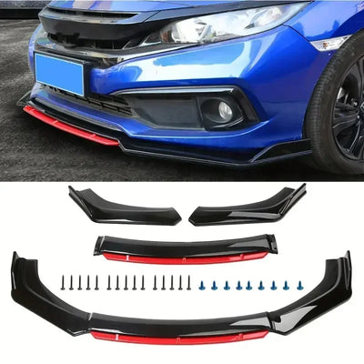 Kit Lèvre de Pare-Chocs Avant Universel 4 Pièces - vue arrière - Becquet Voiture