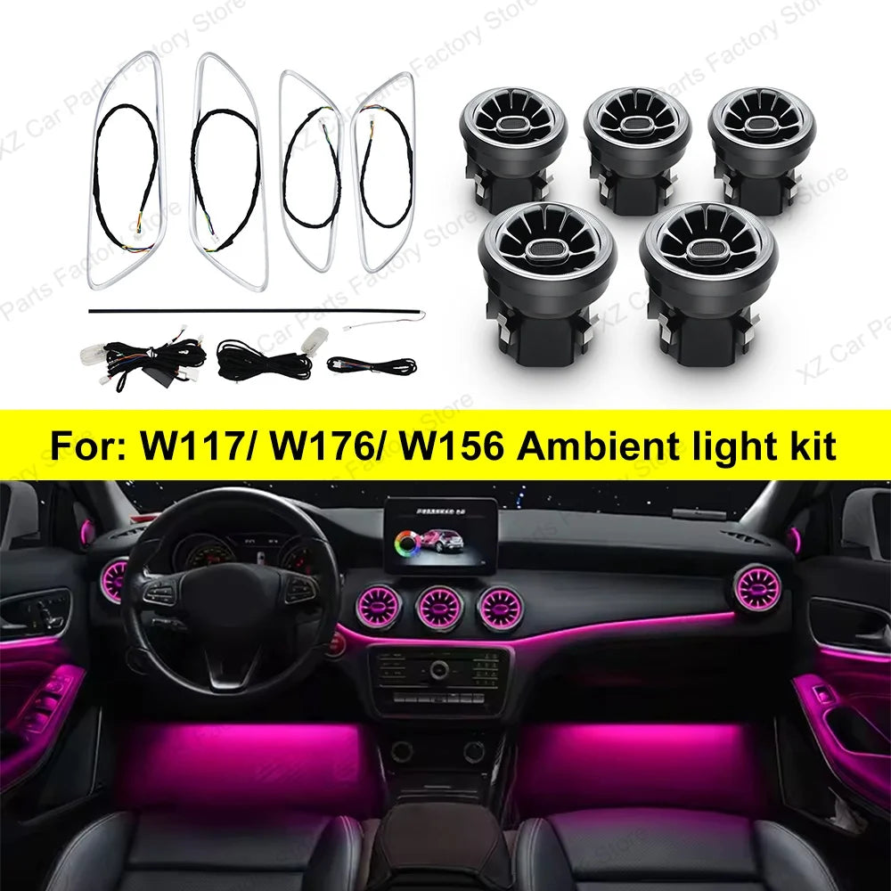 Kit Lumière d'Ambiance Mercedes Classe A CLA GLA - vue de face - Becquet Voiture