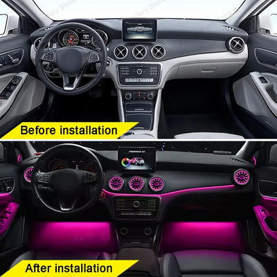Kit Lumière d'Ambiance Mercedes Classe A CLA GLA - vue de profil - Becquet Voiture