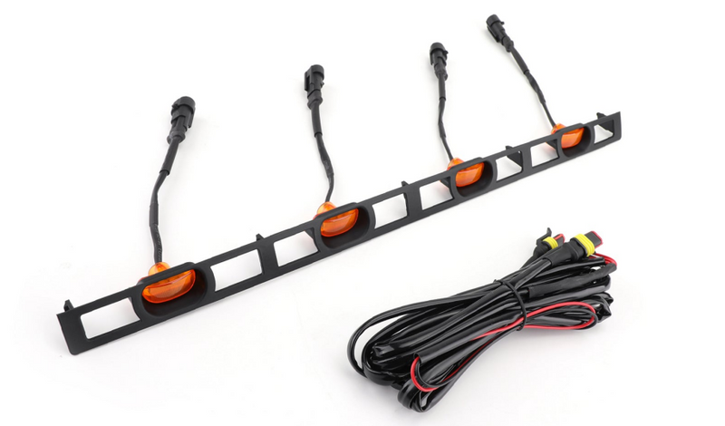 Kit Lumières LED Ambre Calandre Toyota Tacoma 2012-2015 - vue de face - Becquet Voiture