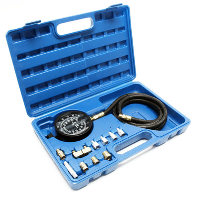 Kit Mesure Pression Huile Manomètre 11 Accessoires - vue de face - Becquet Voiture