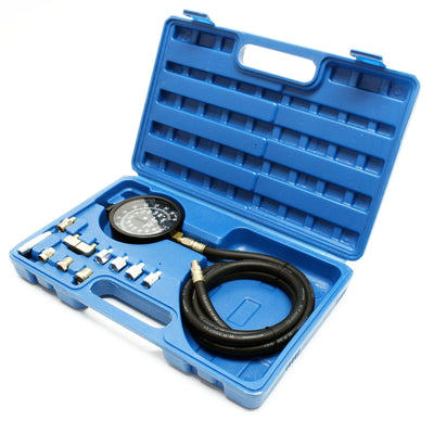 Kit Mesure Pression Huile Manomètre 11 Accessoires - vue de profil - Becquet Voiture