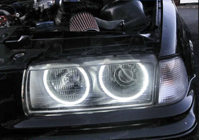 Kit Phares Angel Eyes Anneaux LED BMW Série 3 M3 - vue de profil - Becquet Voiture