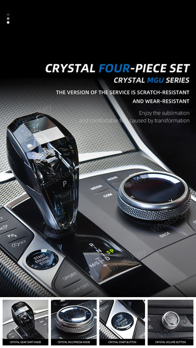 Kit Pommeau Cristal 4 Pièces BMW G20 G21 X3 X5 X6 X7 - vue de face 2 - Becquet Voiture