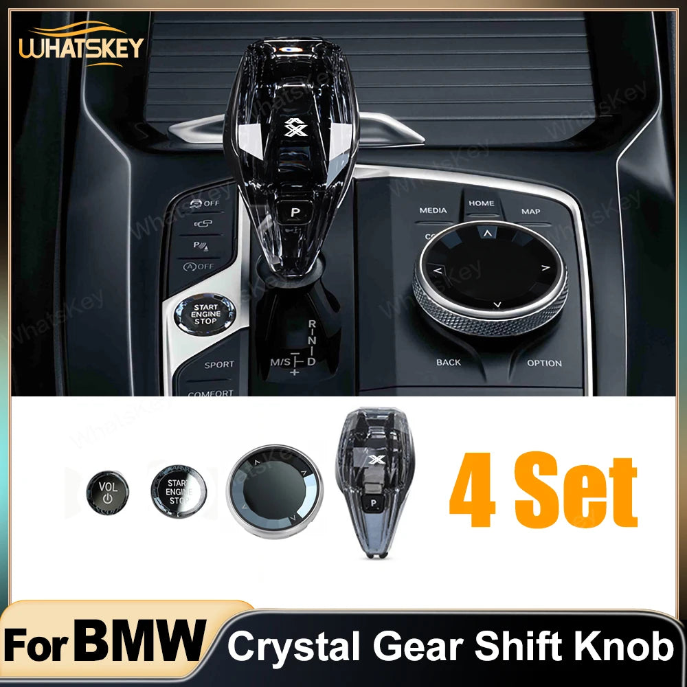 Kit Pommeau Cristal 4 Pièces BMW G20 G21 X3 X5 X6 X7 - vue de face - Becquet Voiture