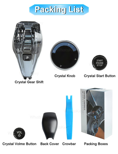 Kit Pommeau Cristal 4 Pièces BMW G20 G21 X3 X5 X6 X7 - vue de trois-quarts - Becquet Voiture