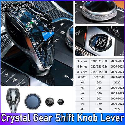 Kit Pommeau Cristal 4 Pièces BMW X3 X5 X6 Série 3 4 7 - packshot studio - Becquet Voiture