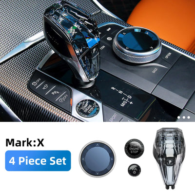 Kit Pommeau Cristal 4 Pièces BMW X3 X5 X6 Série 3 4 7 - vue arrière 2 - Becquet Voiture