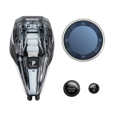 Kit Pommeau Cristal 4 Pièces BMW X3 X5 X6 Série 3 4 7 - vue de dessus - Becquet Voiture