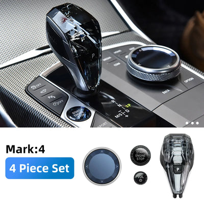 Kit Pommeau Cristal 4 Pièces BMW X3 X5 X6 Série 3 4 7 - vue de face 3 - Becquet Voiture
