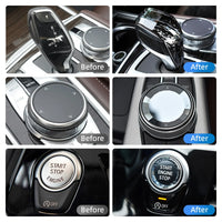 Kit Pommeau Cristal 4 Pièces BMW X3 X5 X6 Série 3 4 7 - vue de trois-quarts - Becquet Voiture