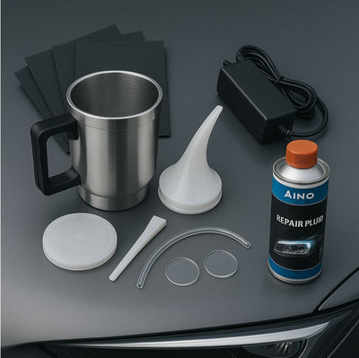 Kit rénovation phares opaques par polymérisation - vue de face - Becquet Voiture