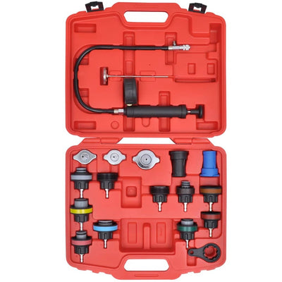 Kit Testeur Pression Radiateur 18 Pieces 0-35 PSI - vue de face - Becquet Voiture
