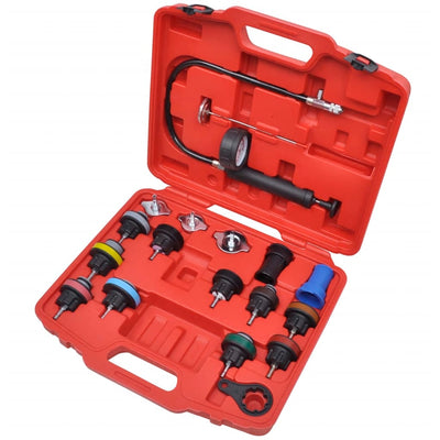 Kit Testeur Pression Radiateur 18 Pieces 0-35 PSI - vue de profil - Becquet Voiture