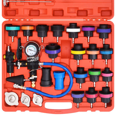 Kit Testeur Pression Radiateur 28 Pieces Mallette - installé sur véhicule - Becquet Voiture