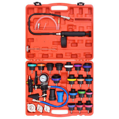 Kit Testeur Pression Radiateur 28 Pieces Mallette - vue arrière - Becquet Voiture