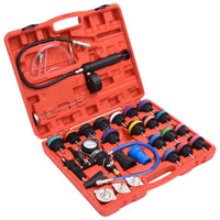 Kit Testeur Pression Radiateur 28 Pieces Mallette - vue de profil - Becquet Voiture