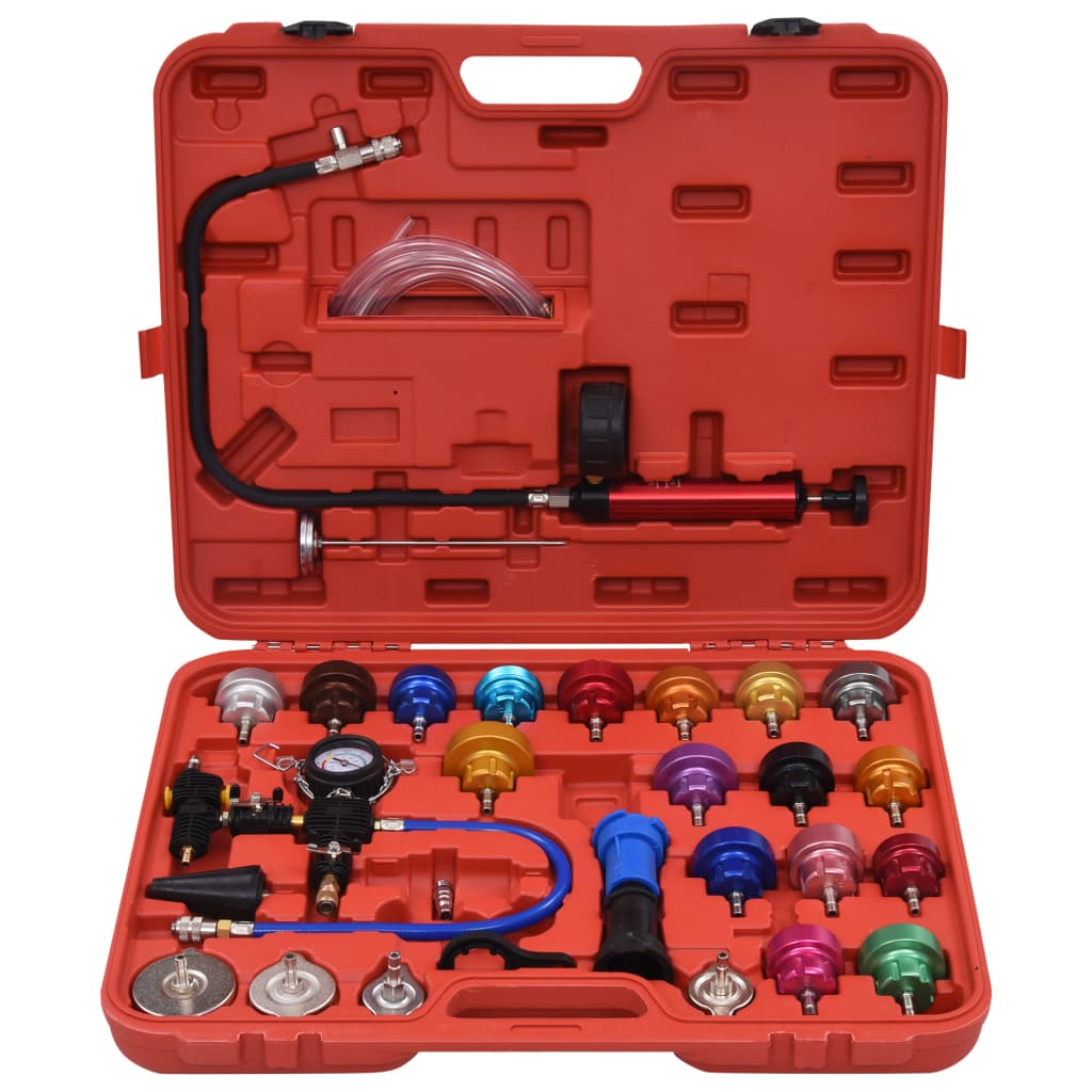 Kit Testeur Pression Refroidissement 28 Pieces - vue de face - Becquet Voiture