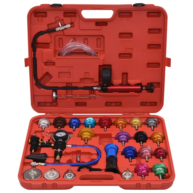 Kit Testeur Pression Refroidissement 28 Pieces - vue de face - Becquet Voiture