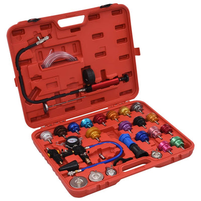 Kit Testeur Pression Refroidissement 28 Pieces - vue de profil - Becquet Voiture