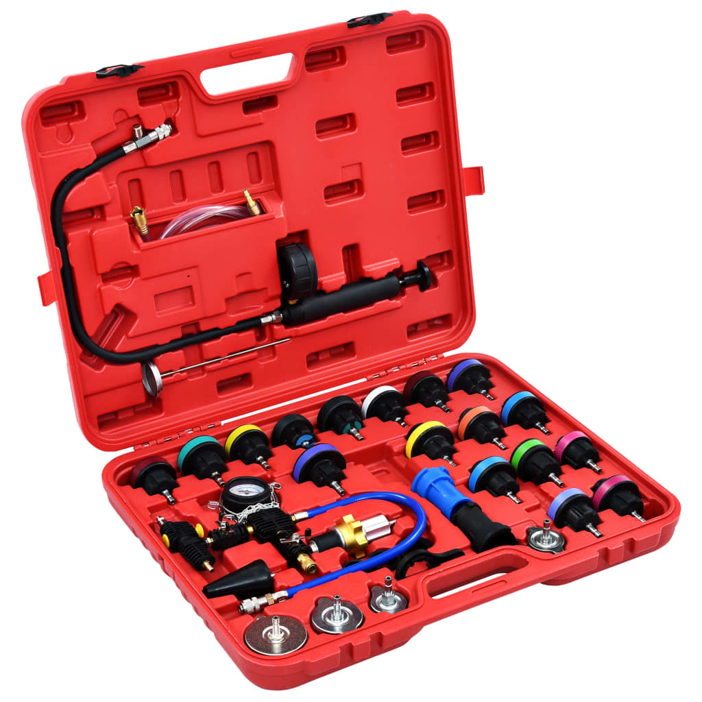 Kit Testeur Pression Refroidissement Universel 28 Pieces - vue de face - Becquet Voiture