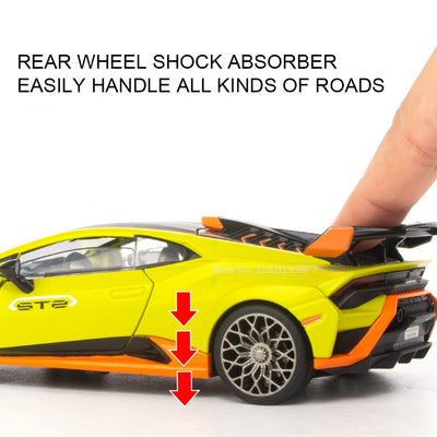 Lamborghini Huracan Miniature STO 1:32 - vue arrière 2 - Becquet Voiture