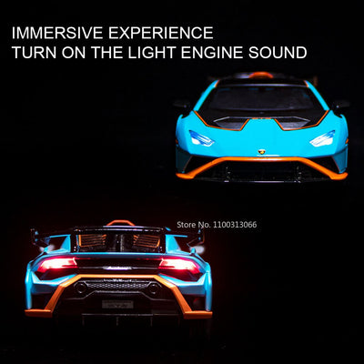 Lamborghini Huracan Miniature STO 1:32 - vue de face 2 - Becquet Voiture
