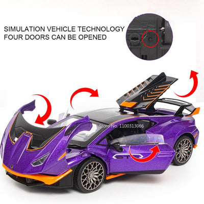Lamborghini Huracan Miniature STO 1:32 - vue de trois-quarts 2 - Becquet Voiture