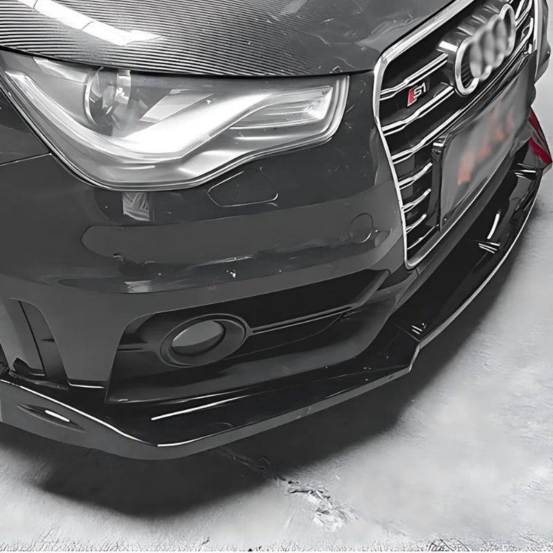 Front Blade Audi A1 8X Gloss Black 2012-2018 - three-quarter view - Becquet Voiture