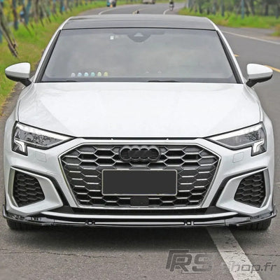 Lame Avant Audi A3 S3 8Y Noir Brillant 2021-2024 - vue de profil - Becquet Voiture