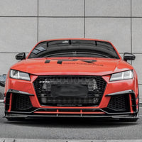Front Blade Audi TT MK3 8S 2014-2024 Gloss Black - side view - Becquet Voiture