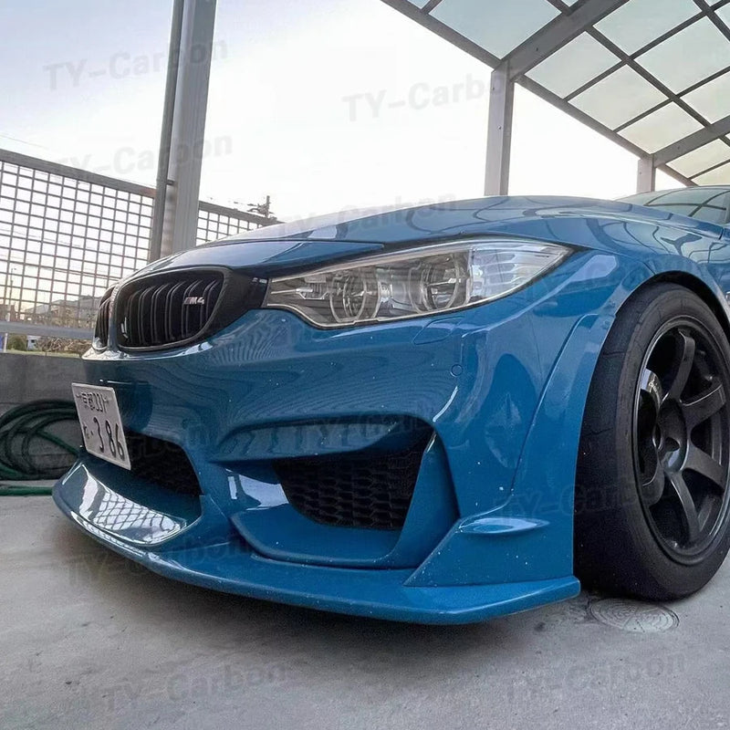 Lame Avant Carbone BMW M3 M4 F80 F82 F83 - installé sur véhicule - Becquet Voiture