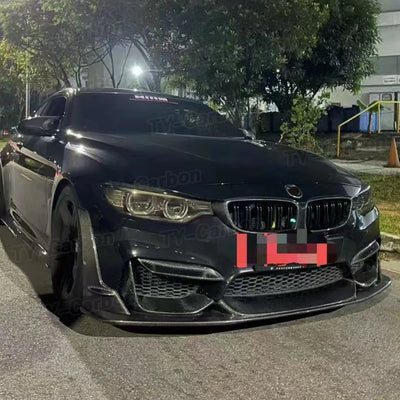 Lame Avant Carbone BMW M3 M4 F80 F82 F83 - vue de trois-quarts - Becquet Voiture