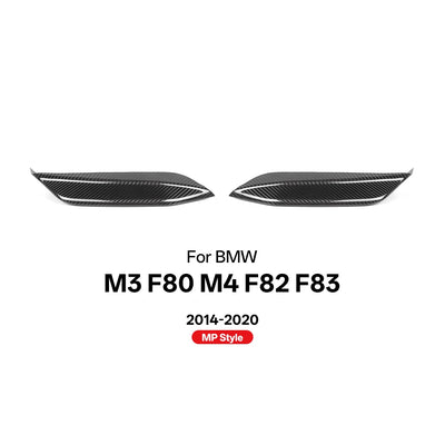 Lame Avant Carbone BMW M4 F82 M3 F80 2014-2020 - détail du montage - Becquet Voiture