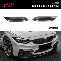 Lame Avant Carbone BMW M4 F82 M3 F80 2014-2020 - vue de face - Becquet Voiture
