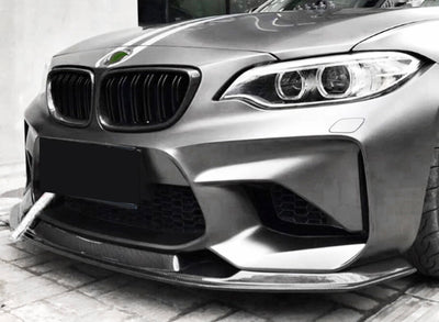 Lame Avant MTC Fibre Carbone BMW M2 F87 - installé sur véhicule - Becquet Voiture