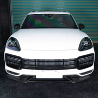 Lame Avant Porsche Cayenne Fibre de Carbone - vue de face - Becquet Voiture