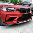 Lame avant splitter BMW M2 F87 2015-2021 noir brillant