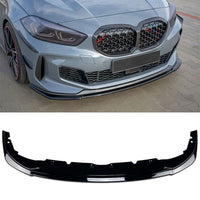 Lame avant splitter pare-choc BMW Série 1 F40 2019-2024 - vue de trois-quarts - Becquet Voiture