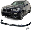 Lame avant splitter pare-chocs BMW X3 G01 Pack M noir brillant 2017-2025
