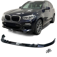 Lame avant splitter pare-chocs BMW X3 G01 Pack M noir brillant 2017-2025 - vue de face - Becquet Voiture