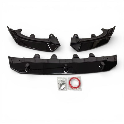 Lame avant splitter pare-chocs BMW X3 G01 Pack M noir brillant 2017-2025 - vue rapprochée - Becquet Voiture