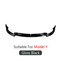 Lame Avant Tesla Model 3 Model Y 2016-2024 Look Carbone - vue rapprochée 2 - Becquet Voiture