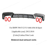 Lame de Diffuseur Arrière BMW Série 6 F06 F12 F13 M Sport 2012-2018 - détail du montage - Becquet Voiture
