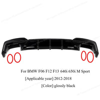 Lame de Diffuseur Arrière BMW Série 6 F06 F12 F13 M Sport 2012-2018 - vue de dessus - Becquet Voiture