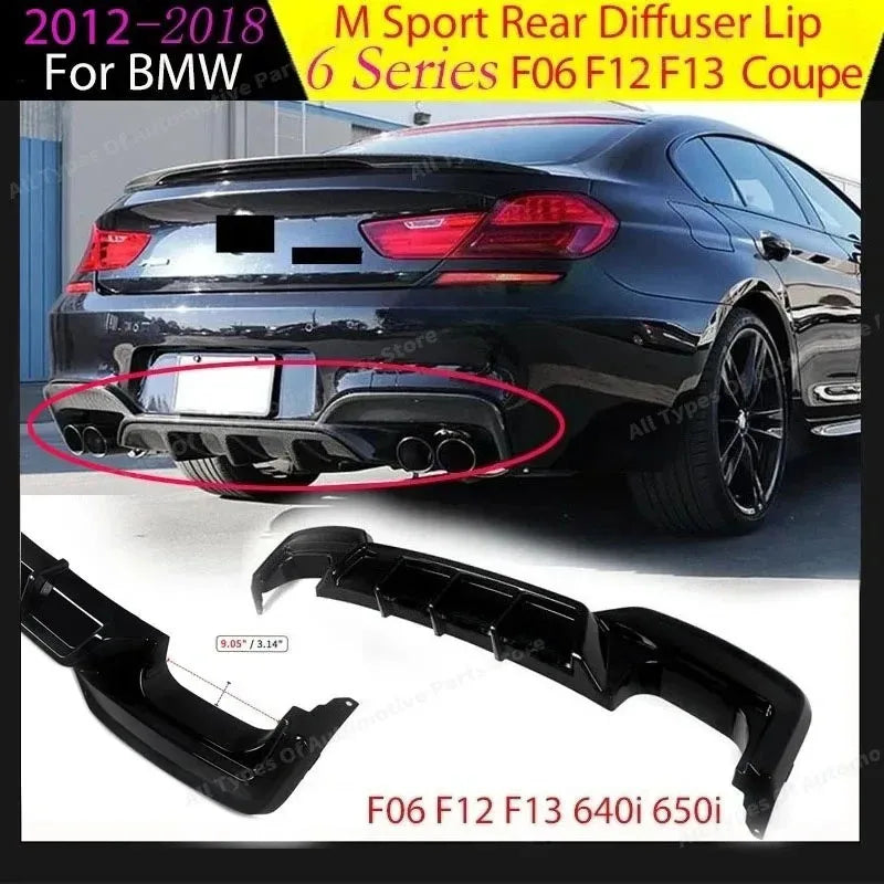 Lame de Diffuseur Arrière BMW Série 6 F06 F12 F13 M Sport 2012-2018 - vue de face - Becquet Voiture