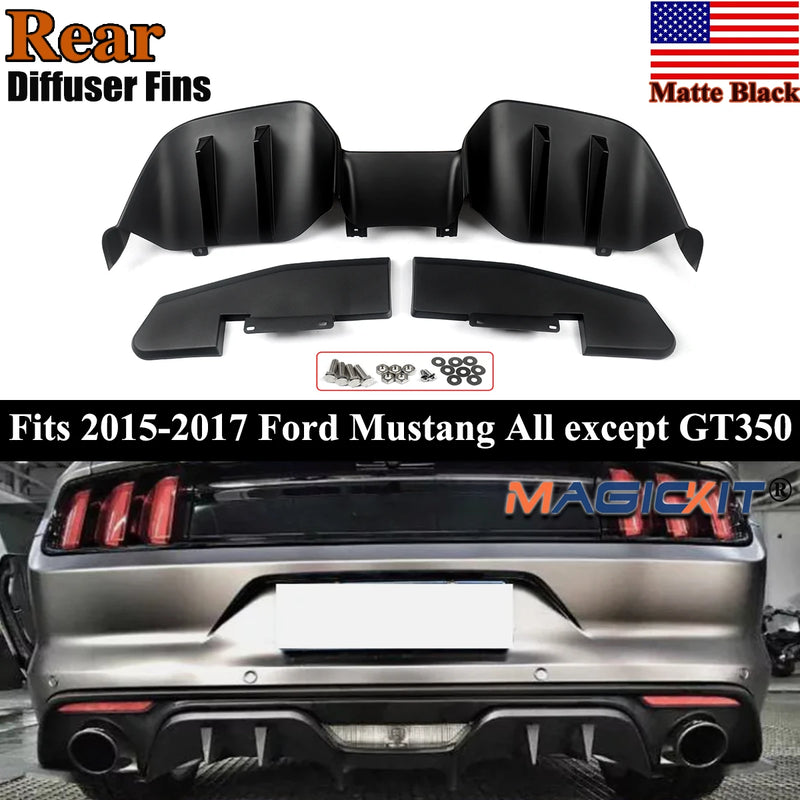 Lame de Diffuseur Arrière Ford Mustang 2015-2017 Style RTR - vue de face - Becquet Voiture