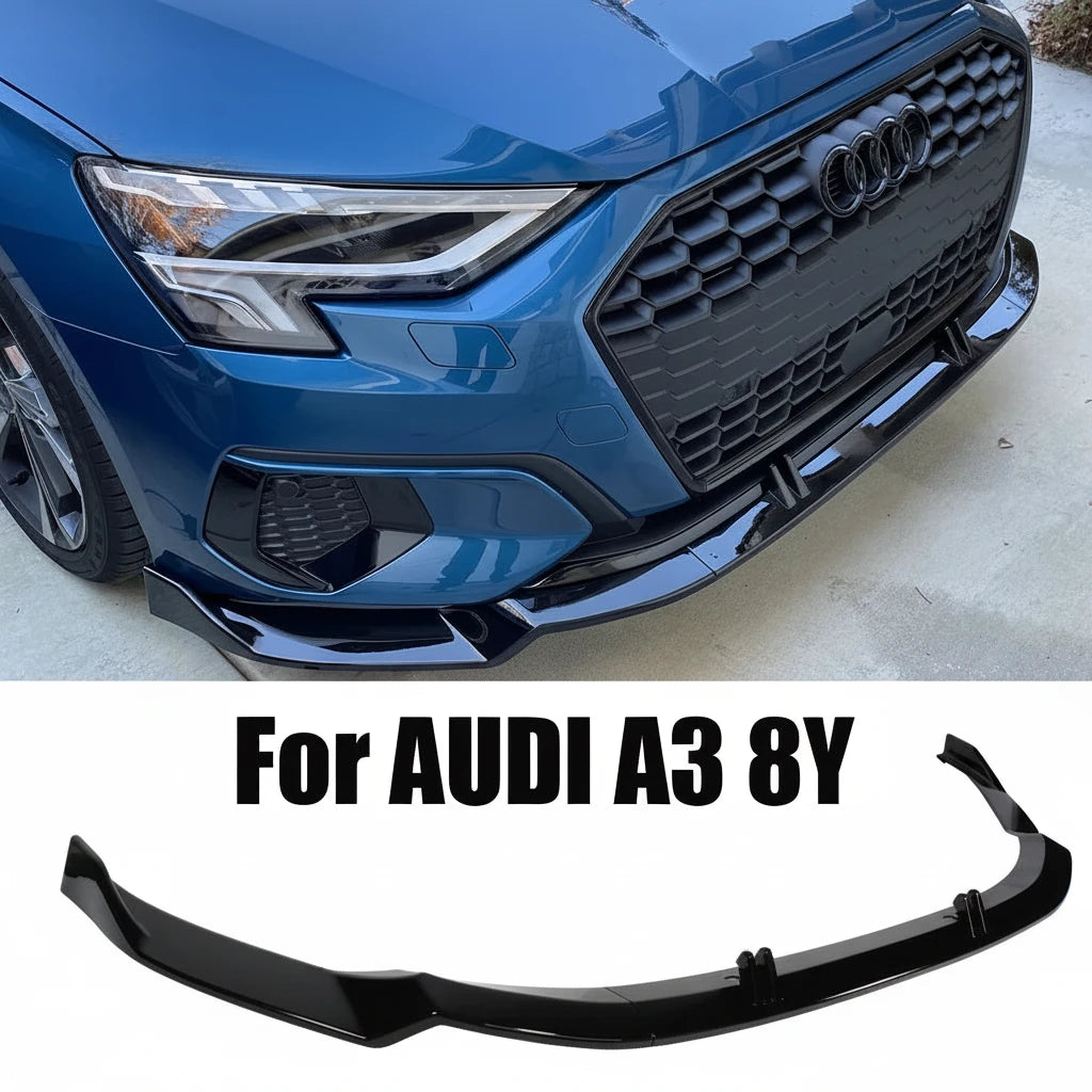 Lame de Pare-Chocs Avant Audi A3 8Y 2020-2024 - vue de face - Becquet Voiture