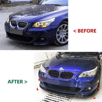 Lame de Pare-Chocs Avant BMW Série 5 E60 E61 M Sport 2005-2010 - vue de profil - Becquet Voiture