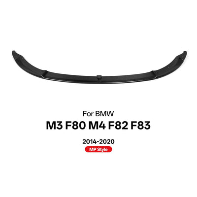 Lame de Pare-Chocs Avant Carbone BMW M3 F80 M4 F82 F83 2014-2020 - détail du montage - Becquet Voiture